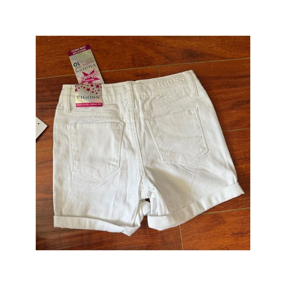 VIGOSS Girls White Stretch Shorts Size 10